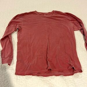Long Sleeve Shirt Large Red Comfort Colors